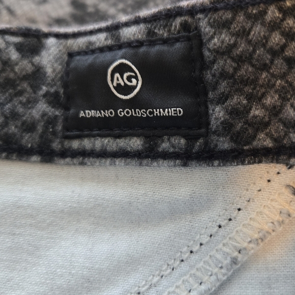 Adrianna Goldschmied Womens Pencil Midi Skirt Sz 23R Black & Gray Snake Print - Picture 10 of 14